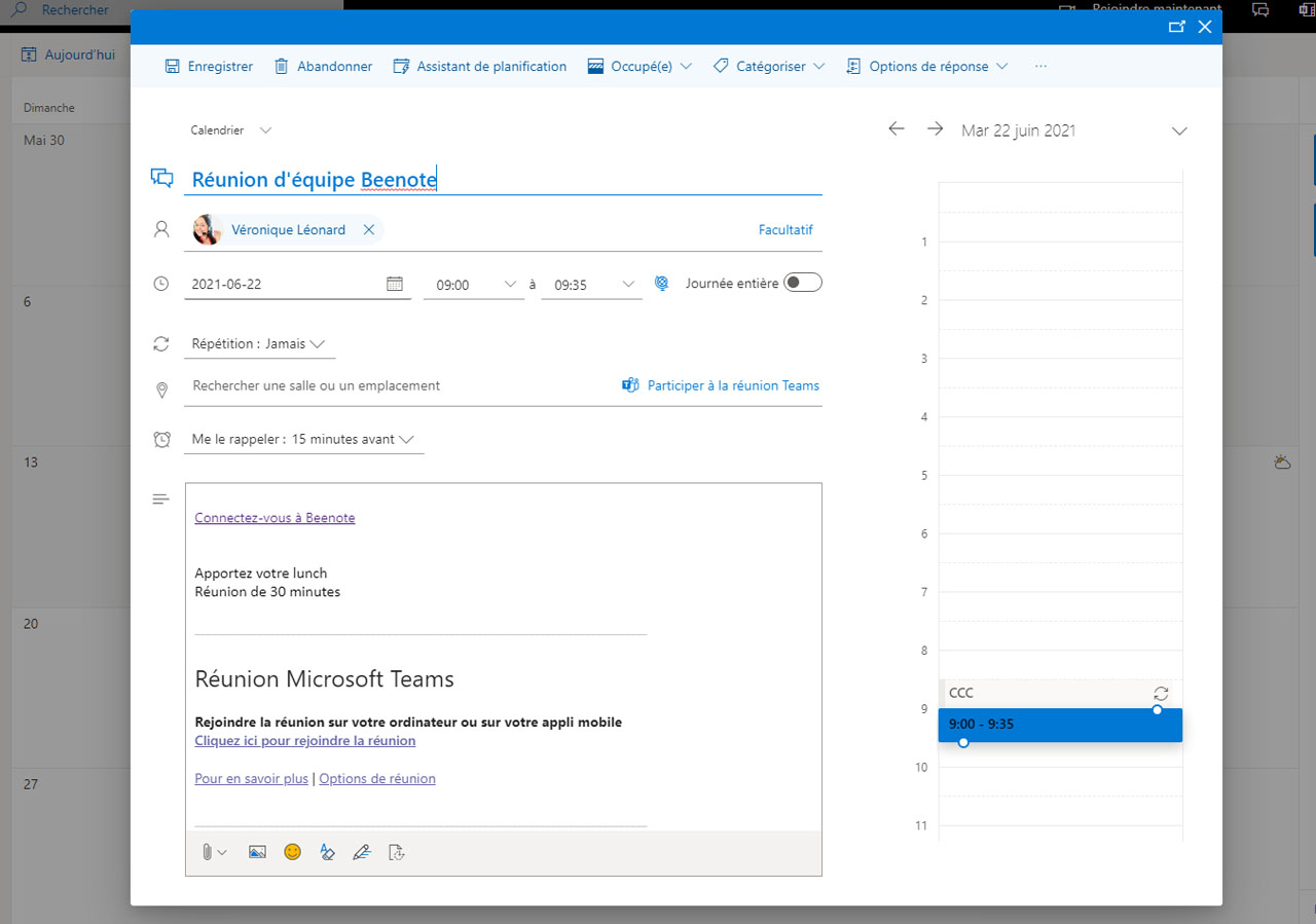 Beenote-integrations-microsoft-365-associer-evenement-existant -calendrier-outlook Beenote-integrations-microsoft-365-associer-evenement-existant -calendrier-outlook