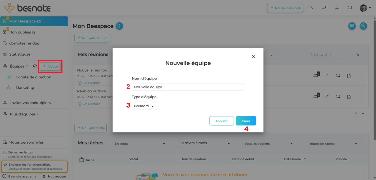 Créer-une-équipe 2025 Créer-une-équipe